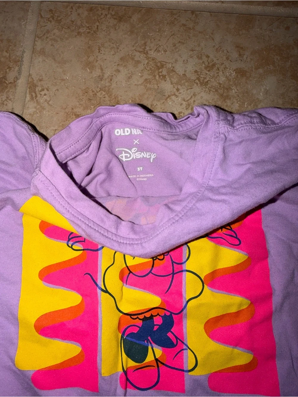 Girls' Lavender Minnie Mouse Graphic Tee
